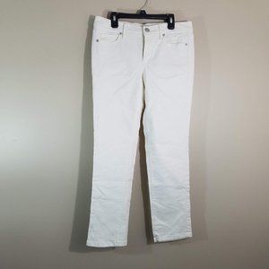 Loft Outlet Modern Crop White Jeans
